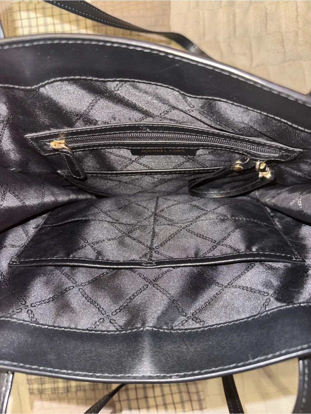 Michael Kors Bay Large Pebbled Leather Tote Bag